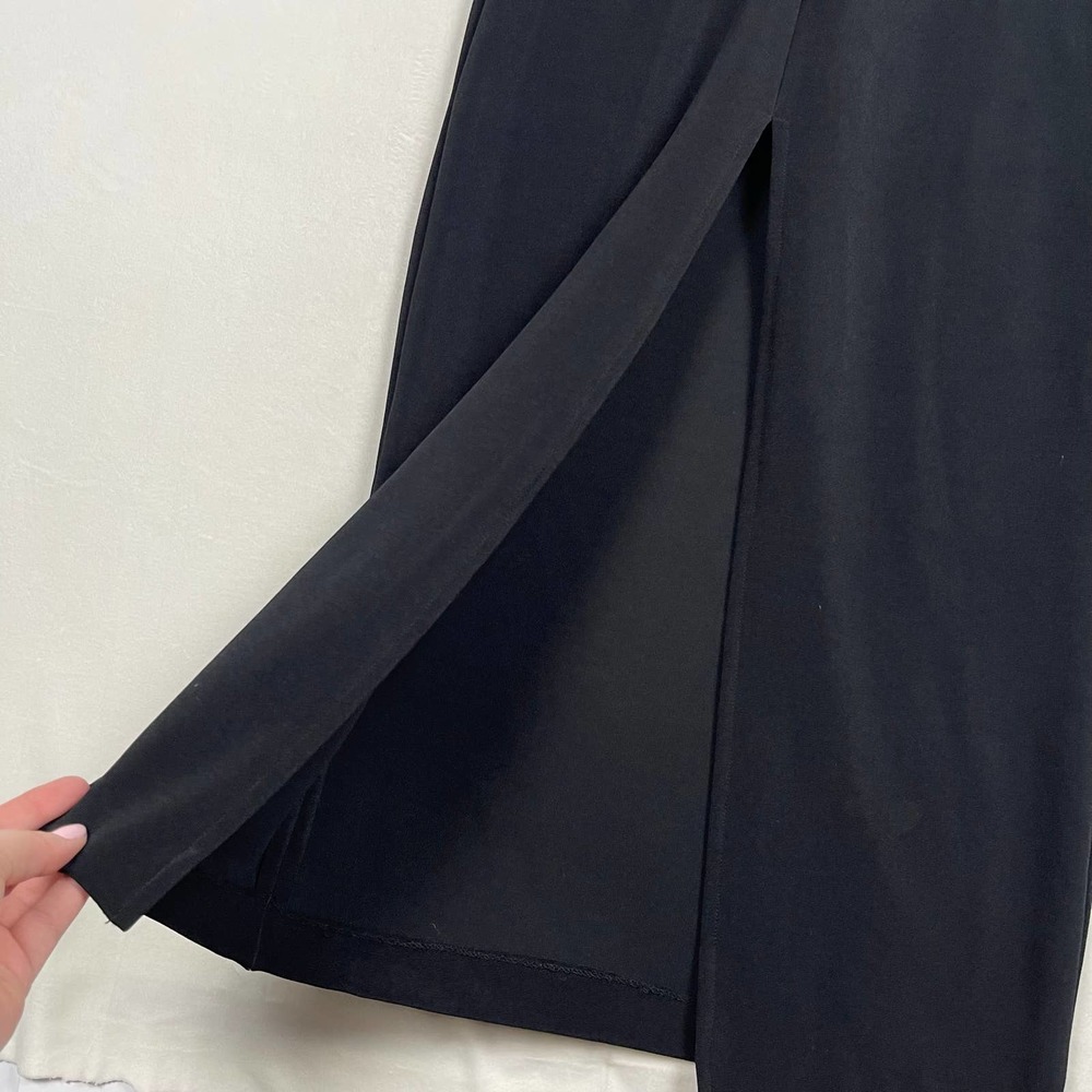 Susan Roselli Vintage 80's Glam Cocktail Fitted Maxi Gown Dress Gold Black Sz 12 - Picture 8 of 16